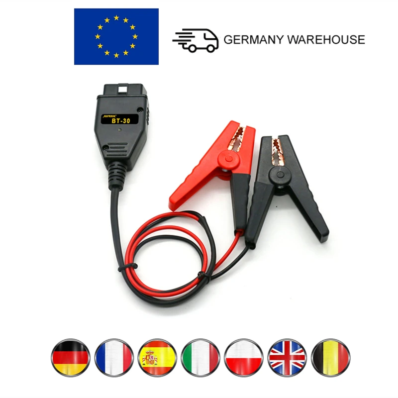 AUTOOL BT30 автомобильный разъем OBD2 ECU батарея кабель Saver OBD 2 аварийная электрическая