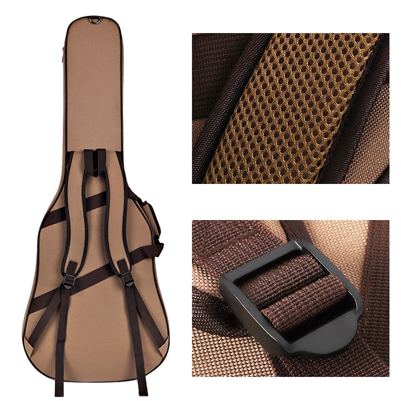 New Universal 41 inch Guitar Case Acoustic Guitar Double Straps Padded Soft Bag Waterproof Backpack