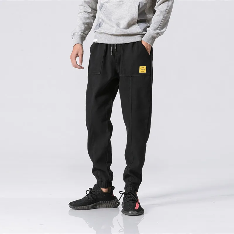 

Yi dao Vintage Winter New Style MEN'S Casual Pants Japanese-style Retro Trend Loose-Fit Ankle Banded Pants Solid Color Harem Pan