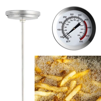 

1PC Frying Oil Thermometer Stainless Steel Fry Thermometer Fryer Barbecue Cooking Thermometer 20°-280°c Kitchen Tool