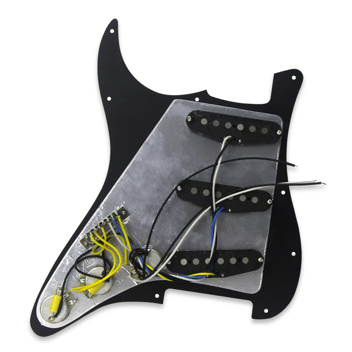OriPure SSS загружен Prewired Pickguard Страт с Alnico 5 однокатушечные звукосниматели запчасти для электрической гитары, черный/белый жемчуг выбрать