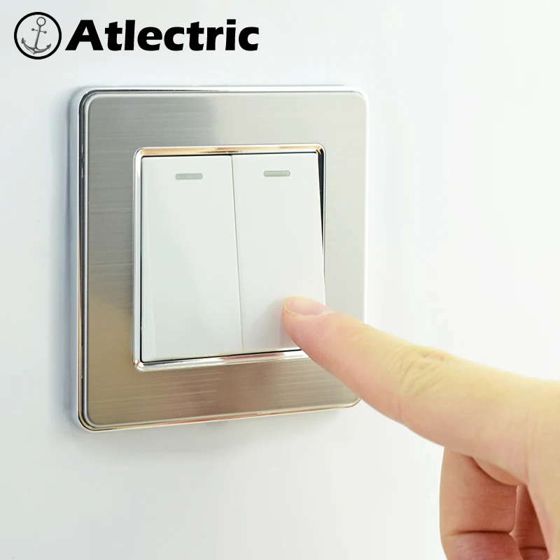 Atlectric 1 2 3 4 комплекта позиционный кнопочный светильник переключатель из
