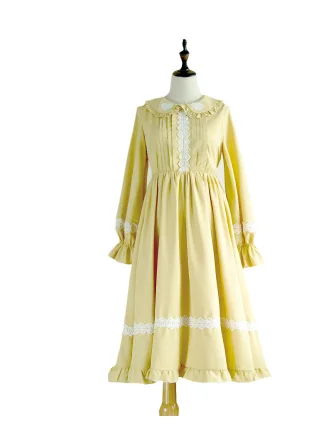 dress-headwear Дворцовое милое платье принцессы в стиле Лолиты; винтажное кружевное платье с бантом и воротником в стиле Питера Пэна; платье с высокой талией в викторианском стиле; kawaii; готическая одежда в стиле Лолиты для девочек - Цвет: dress-headwear