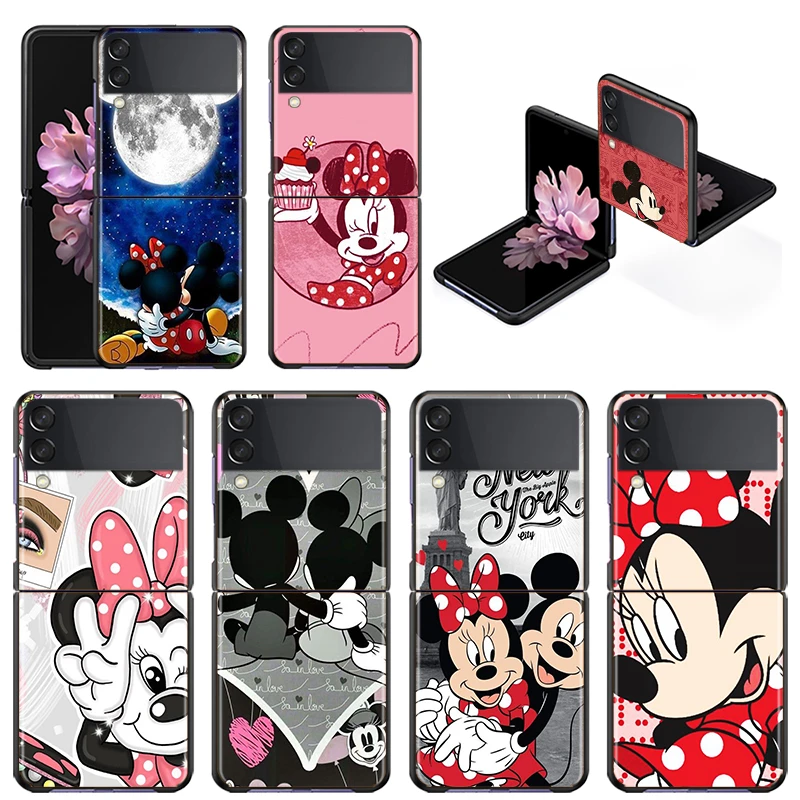 galaxy z flip3 5g case Fashion New Mobile Shockproof Hard Cover Mickey Mouse For Samsung Galaxy Z Flip 3 5G Black Fundas Phone Case galaxy z flip3 case