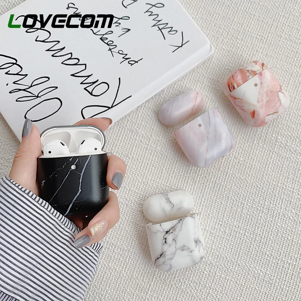 Мраморный чехол LOVECOM для AirPods Pro мягкий 1 2 беспроводные Bluetooth наушники IMD защита Apple