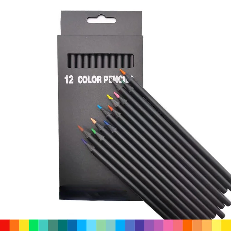 

3.0mm Good Quality Colored Wood Pencil in Black Painting Colouring Pen Supplies Kids School Gift Sketch Pencil Papeleria