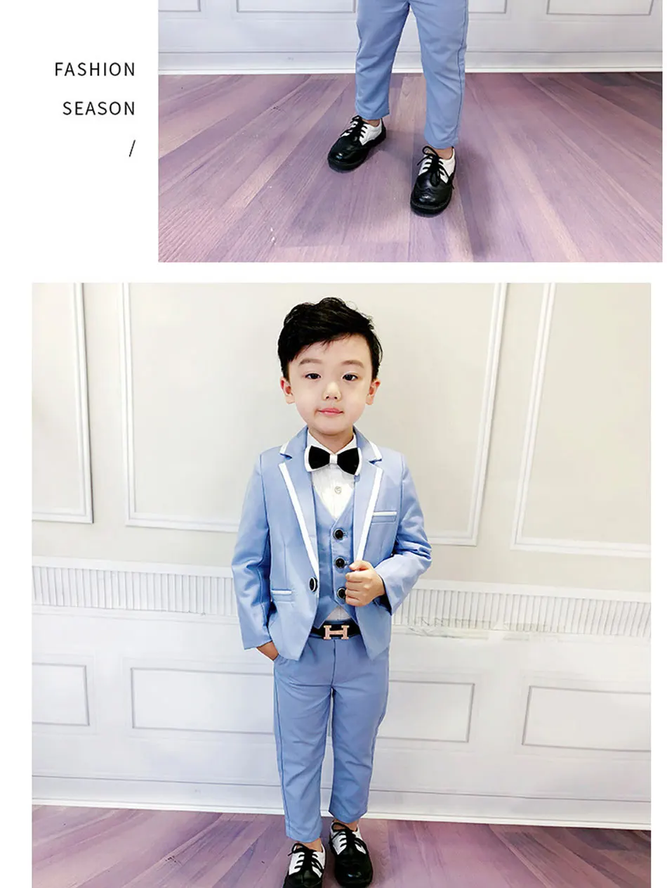 Детский костюм для мальчиков платье для дня рождения на свадьбу костюм для мальчиков костюм из трех предметов