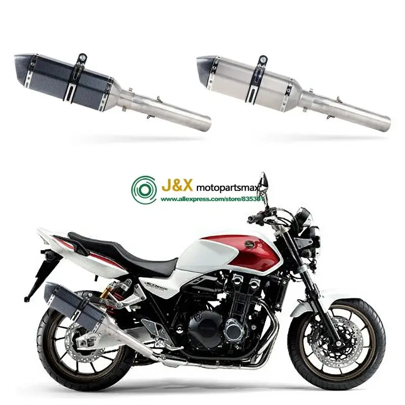 Мотоцикл полный системы глушитель Escape дБ убийца слипоны для Honda CB1300 CB 1300 среднего контакта трубы 2003 до 2013