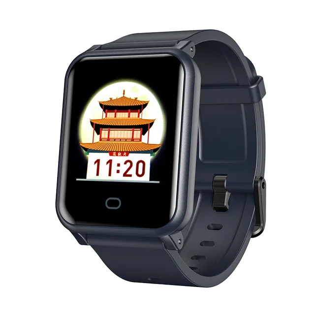 Смарт-часы GEJIAN для мужчин и женщин, монитор сердечного ритма и артериального давления, спортивные умные часы, водонепроницаемые цветные цифровые часы для Android IOS - Цвет: blue