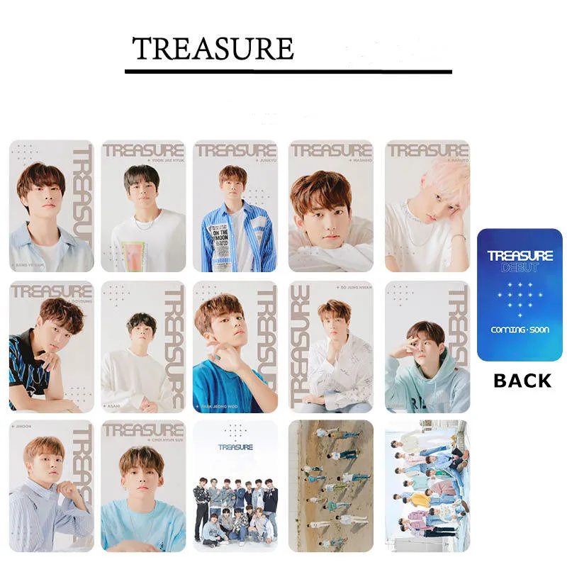 Kpop TREASURE Matte Photocard Self Made Album Photo Cards Round Corner Poster afbeelding