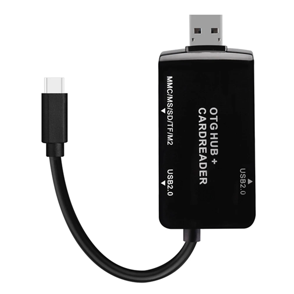 

Universal OTG 2 Port USB2.0 HUB With Secure Digital Memory Card/TF/MS/MMC/M2 Card Reader Phone Extension
