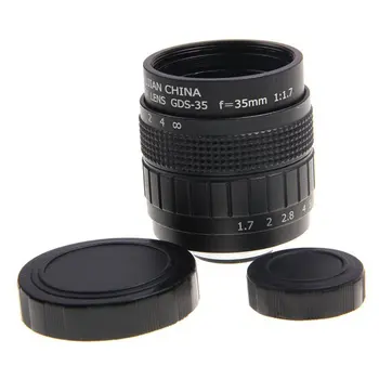 

35mmF1.7 C-mount micro single lens with adapter ring Telecine lens fixed focus lens black Multi-layer coating