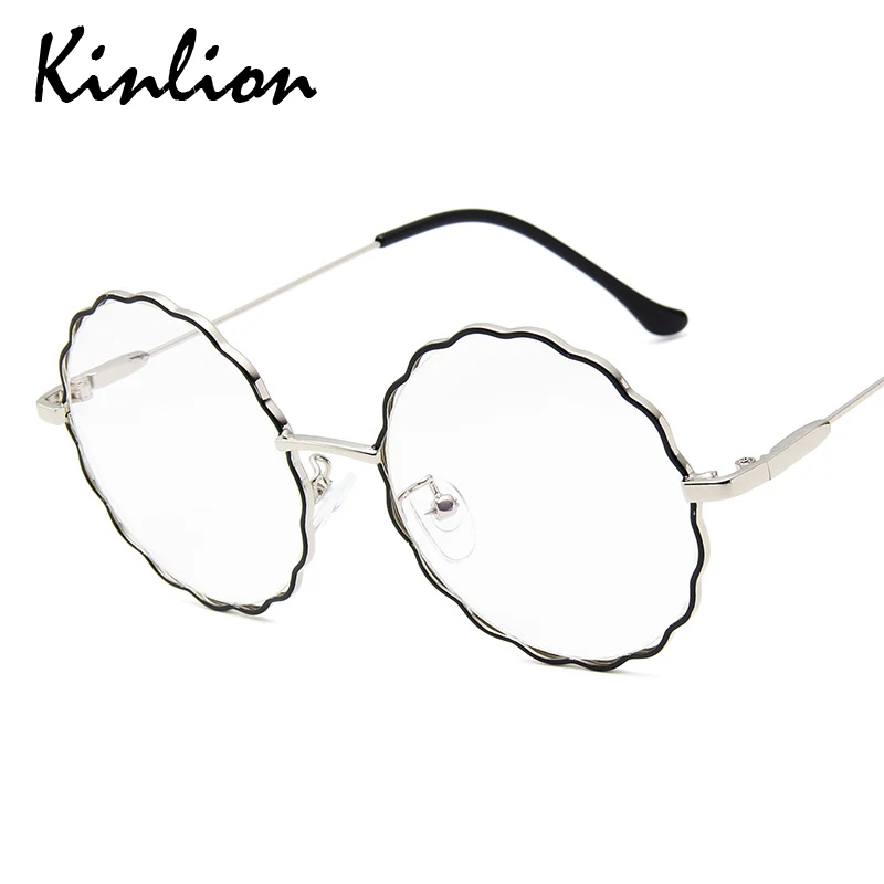 Kinlion, Ретро стиль, круглые металлические оправы для очков, для женщин, Ретро стиль, мужские очки, оправа для очков, прозрачная оправа для очков, оптическая