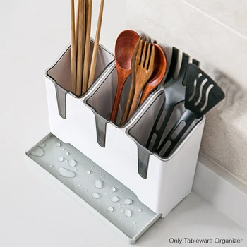 

Cutlery Spoons Chopsticks Storage Multifunctional PP Durable Draining Rack Kitchen Utensil Home Tableware Organizer Dustproof