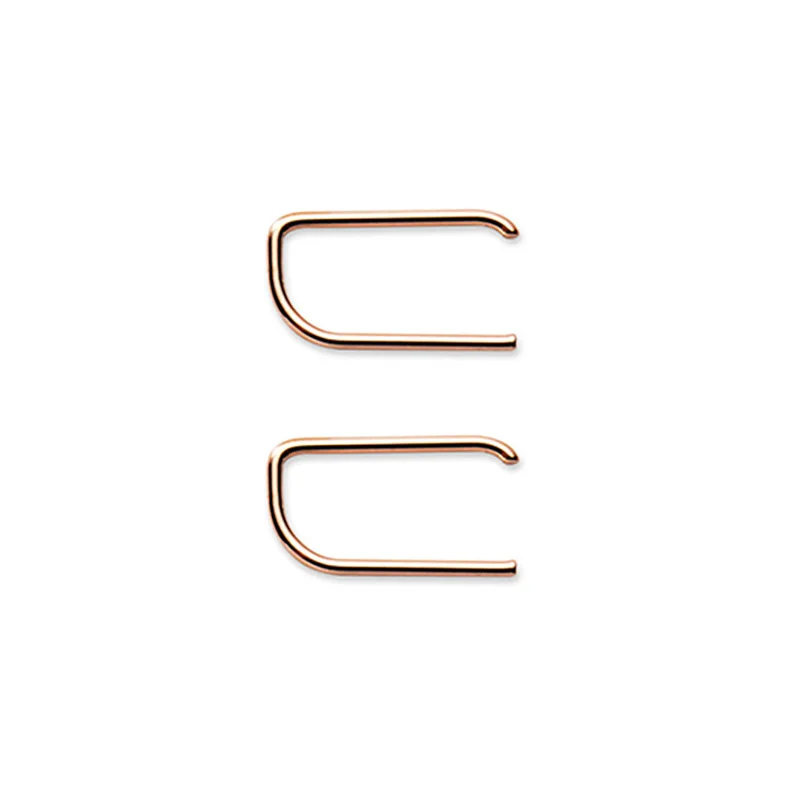 Rose Gold Trusta, подлинные 925 пробы, серебряные, милые, минималистичные, штапельные, серьги-кольца для женщин, свадебные, серебряные, 925, ювелирное изделие, подарок DS1914 - Окраска металла: Rose Gold