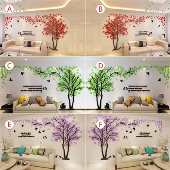

Acrylic Wallpaper 3 Color 3D Tree Bird TV Background Home Decor 1*2M Beautiful Vinyl Decal Removable Mural Art