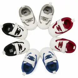 Модная детская обувь на возраст от 0 до 12 месяцев детские мокасины для первых шагов из искусственной кожи на мягкой подошве, детские