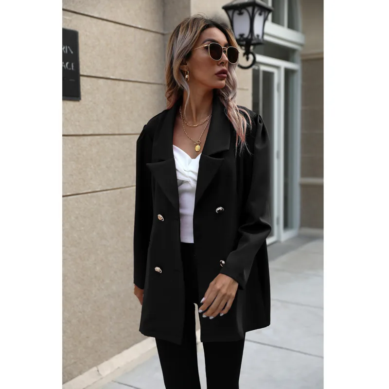 Autumn-And-Winter-Women-s-New-Suit-Jacket-Loose-Mid-length-Chic-Solid ...