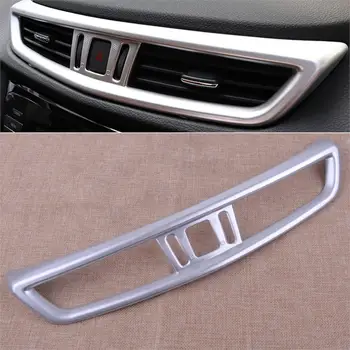 

Silver ABS Chrome Plated Interior Centre Console Dash Middle Air Vent Outlet Cover Trim fit for Nissan Rogue 2017 2018