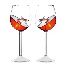 Красная чашка для вина на высоком каблуке с изображением акулы, бессвинцовая Хрустальная стеклянная романтическая чашка для вина в стиле акулы, подарок, новинка для дома и кухни