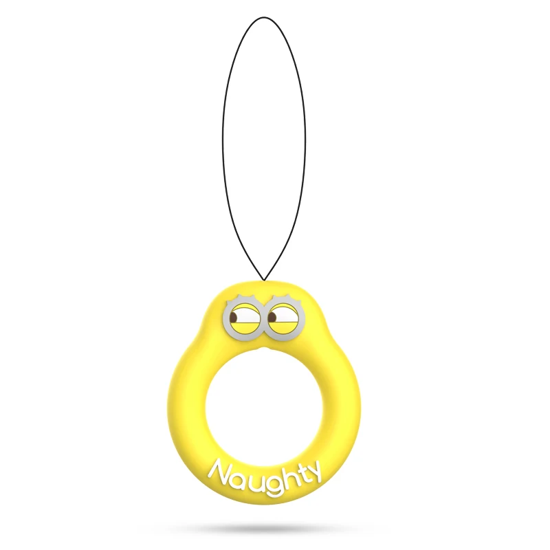 Only One Finger Ring Чехол с миньонами для Airpods, силиконовый защитный чехол для AirPods, зарядная коробка с веревкой против потери, аксессуары для Airpods - Цвет: Only One Finger Ring