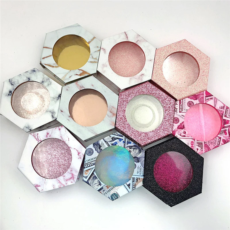

1Pcs 10mm-25mm False Eyelash Packaging Boxes Plastic Rhinestone Hexagon Shape Cases For Lashes Empty Cosmetic Containers