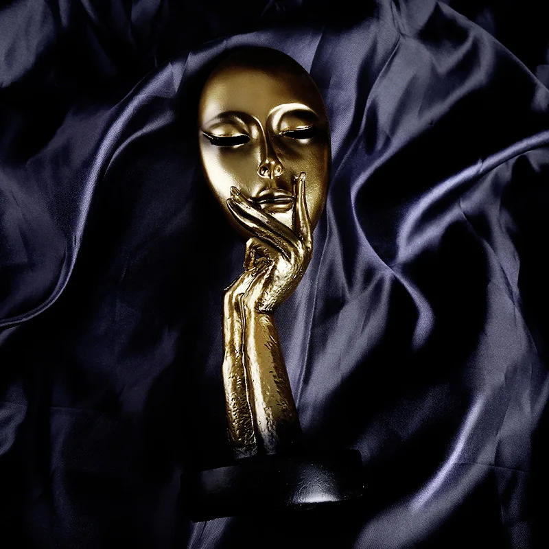 Статуэтка с абстрактным лицом статуэтка для украшения дома из смолы ремесло