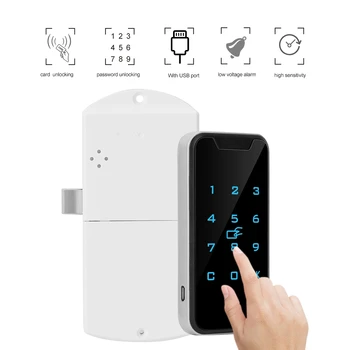 

IC Cards Touch Screen Keypad Cabinet Anti Theft Protection Keypad Code Drawers Digital Smart Password Lock Wardrobes Safety Door