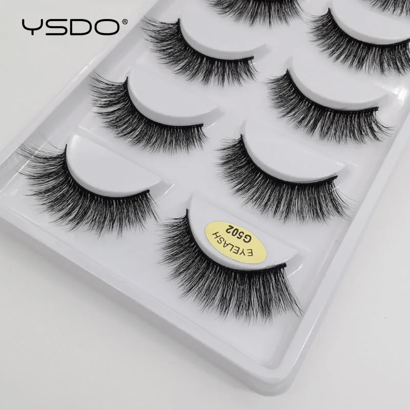 YSDO, 50 пар ресниц,, натуральные длинные накладные ресницы, искусственные ресницы, макияж, 3d норковые ресницы, ресницы, maquillaje cilios G5