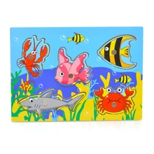 Магнитная головоломка Рыбалка деревянная игра океан головоломка магнитный шток забавная игрушка портативный деревянный раннее образование игрушка, подарок для ребёнка