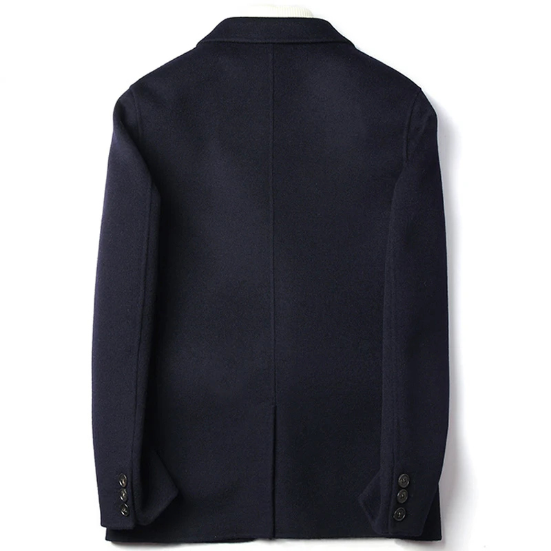 

2020 New Men's 100% Wool Coat Double-sided Wool Jacket Casual Blazer Mens Overcoat Korean Coats D-20-1617 KJ3017
