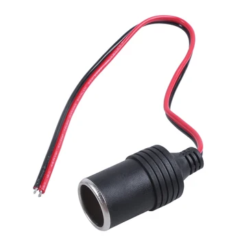 

Car Charger Power Cigarette Lighter Female Socket Black w 26cm Cable