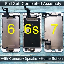 Pantalla táctil completa para iPhone, conjunto completo de repuesto de pantalla LCD con cámara y botón de inicio para teléfono móvil iPhone 6