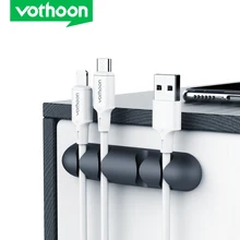 Силиконовый органайзер для кабелей Vothoon, USB-устройство для намотки гибких кабелей, держатель для мыши, наушников, наушников Силиконовый органайзер для кабелей Vothoon, USB-устройство для намотки гибких кабелей, держатель для мыши, наушников, наушников