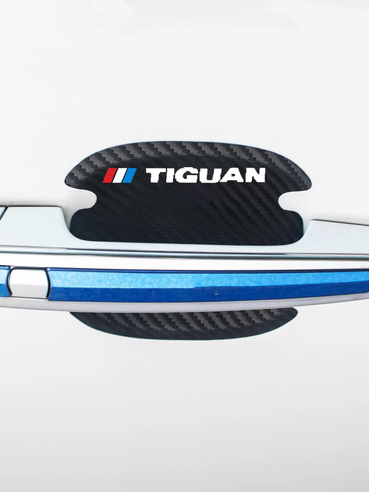 

4PCS Car Accessories Car Door Handle Scratch Protection Door Handle Decal Sticker Tape Auto Decoration for Volkswagen VW TIGUAN