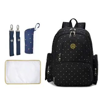 

Diaper Mummy Baby Care Nappy Organizer Large Capacity Travel Backpack with Thermal Bag Changing Pad Stroller Straps