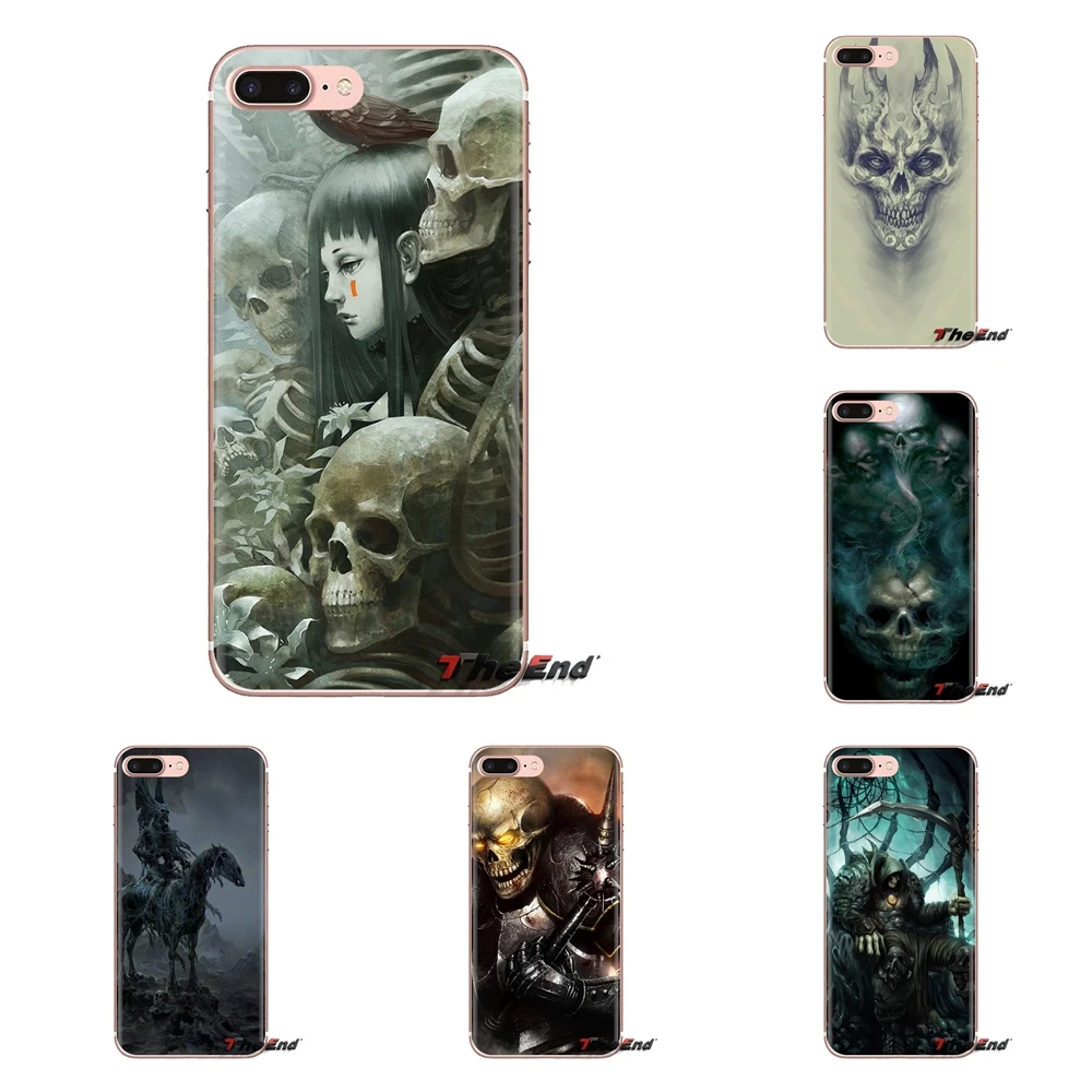 Silicone Phone Skin Case artwork fantasy Art skull 2 For Huawei Honor 5A LYO-L21 Y6 II Compact Y5 Y5II Mate 10 Lite Nova 2i 9i |