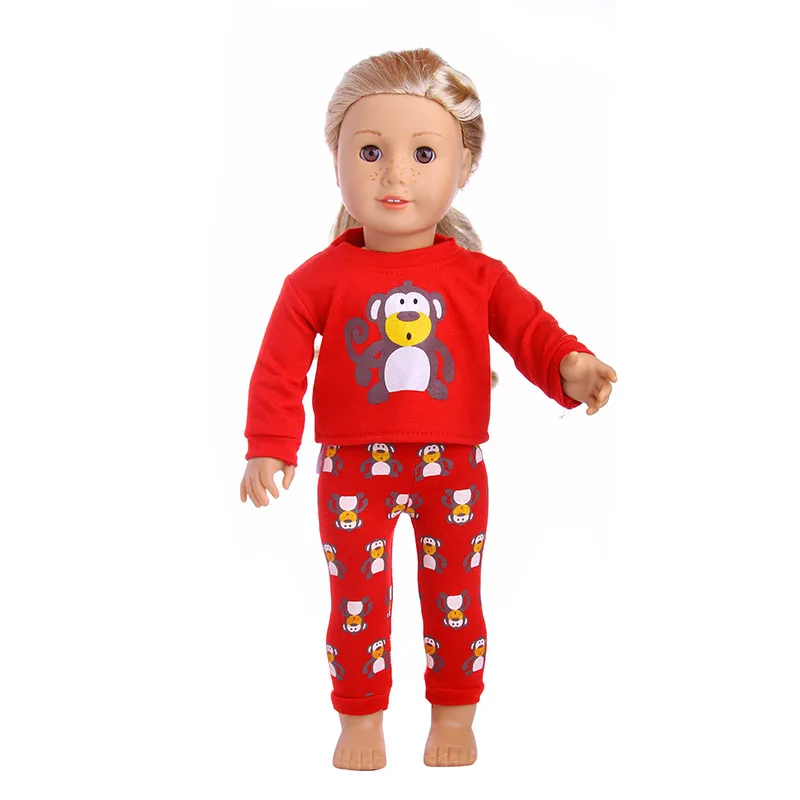 Кукольная пижама 14 видов стилей одежда аксессуары подходят 18 дюймов американский и 43 см Новорожденный ребенок наше поколение Рождество День рождения подарок для девочки