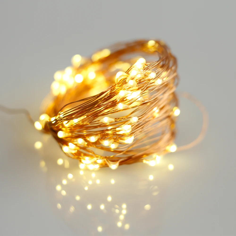 Гирлянда на батарейках с 100 светодиодами и таймером дистанционного управления