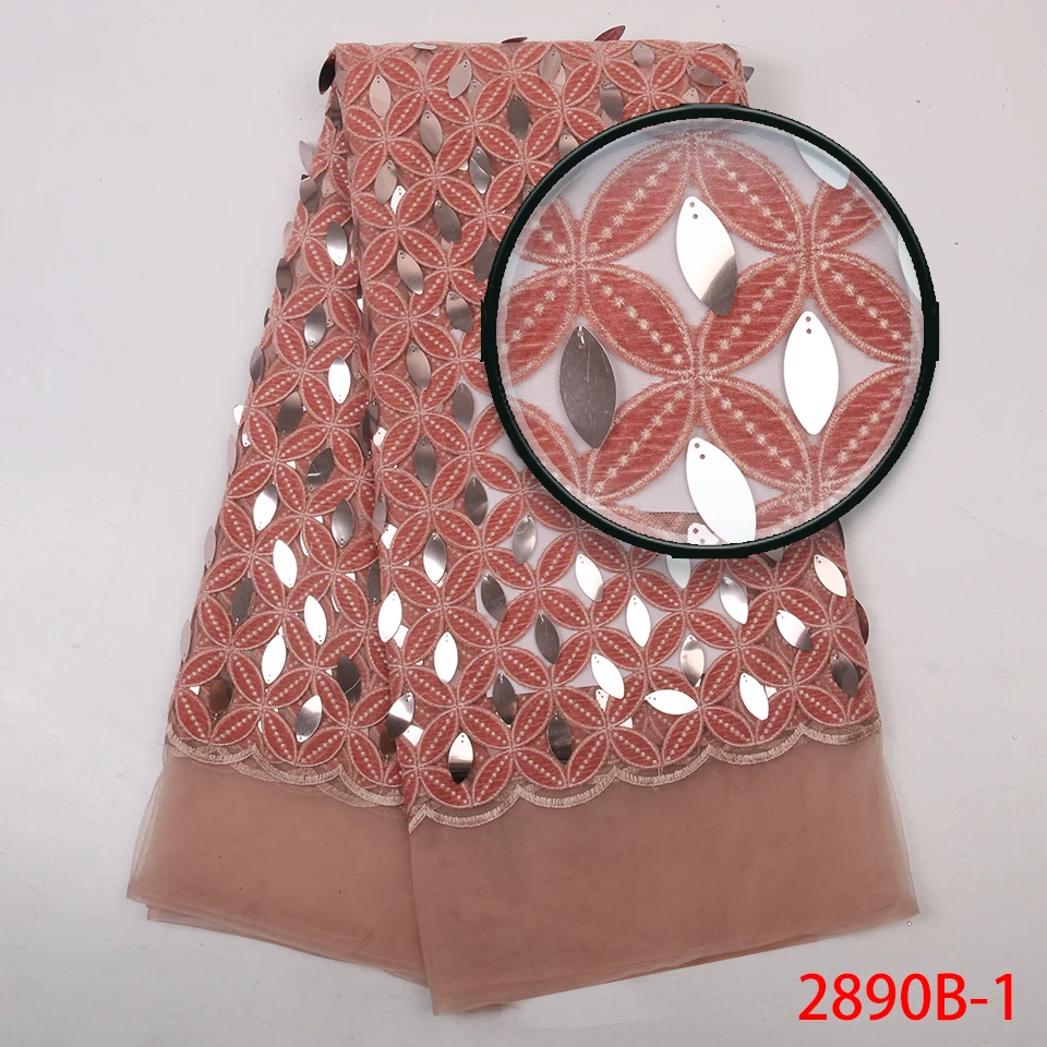 

Latest Velvet Lace Fabrics High Quality Sequence Lace Fabric for Bridal Lace Materials Embroidery Nigeria Wedding Dress APW2890B
