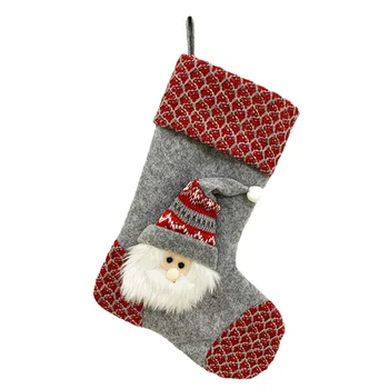

1Pc Christmas Socks Gift Candy Bag Christmas Socks Decor for Christmas Tree