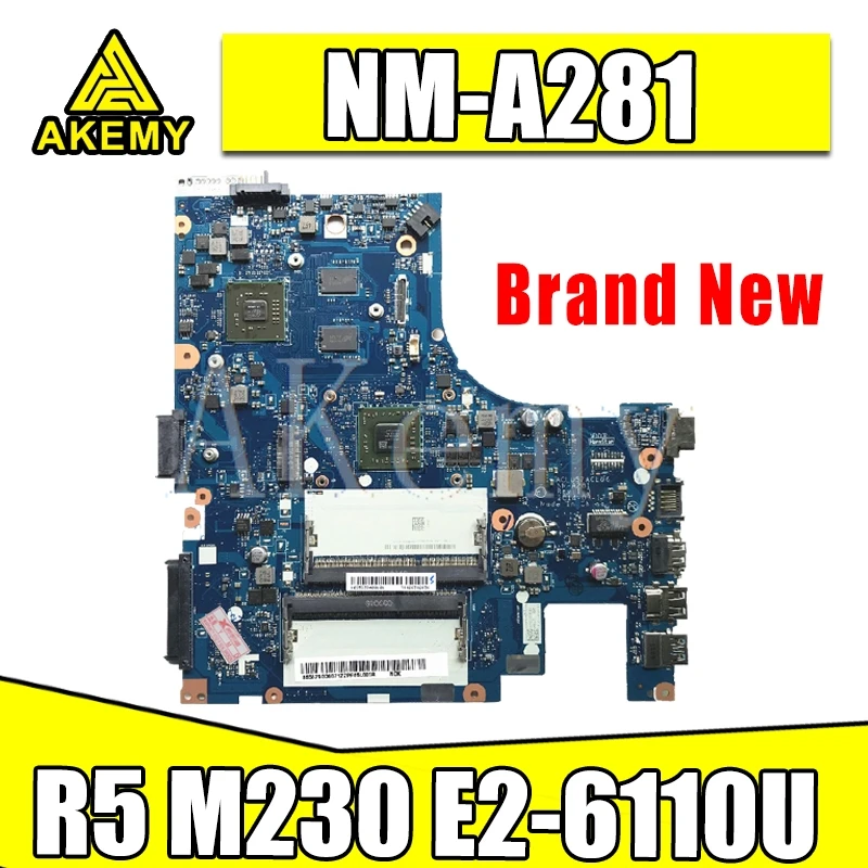

Akemy G50-45 Motherboard For Lenovo G50-45 NM-A281 Laotop Mainboard with R5 M230 GPU E2-6110U CPU
