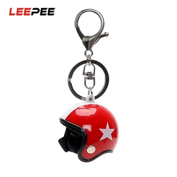 

LEEPEE Five-star Creative Key Chain Key Holder Metal Car Auto Keychain Car Accessories Keyfob Motorcycle Safety Helmets Key Ring