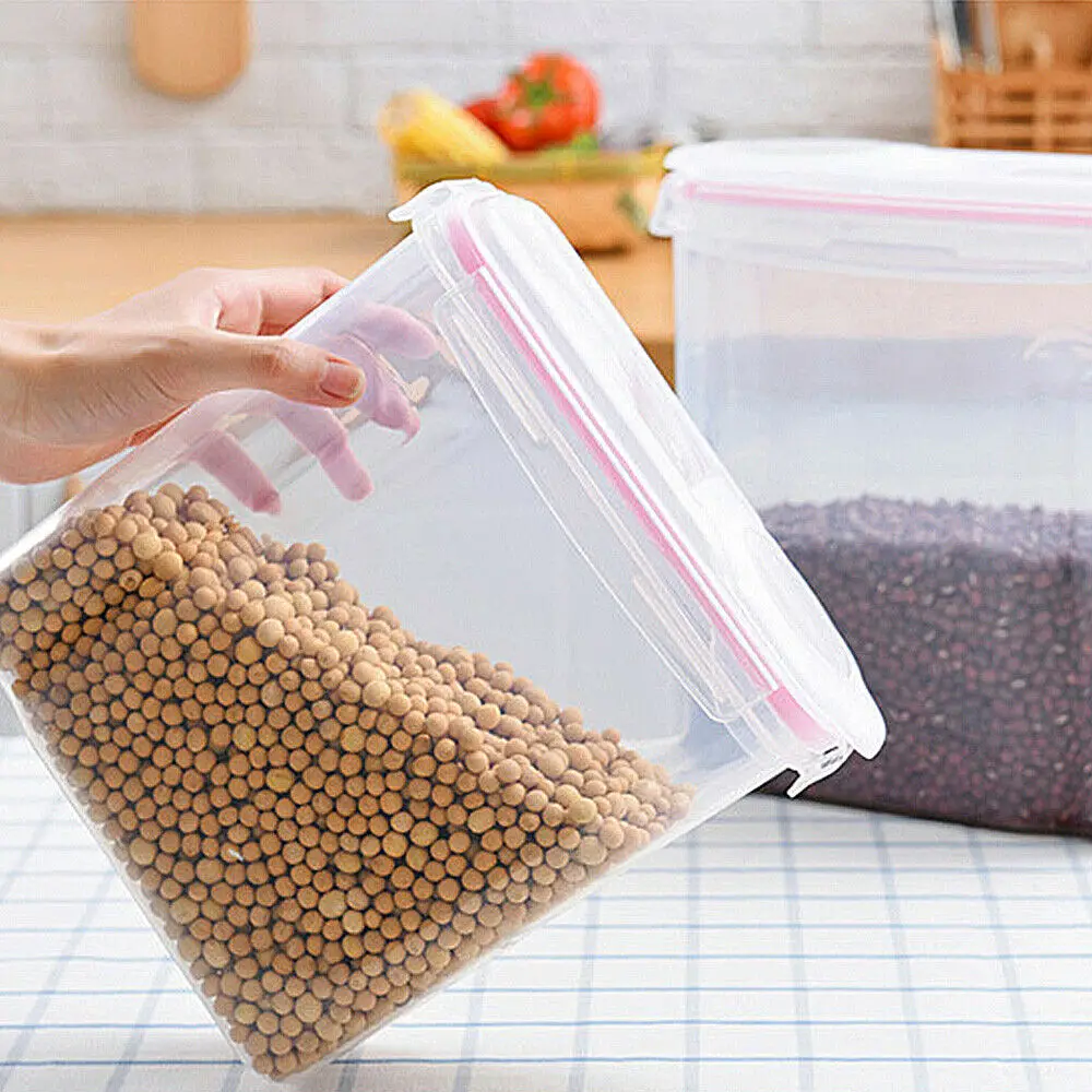 1pc Small Plastic Food Storage Container Rectangular Airtight Box