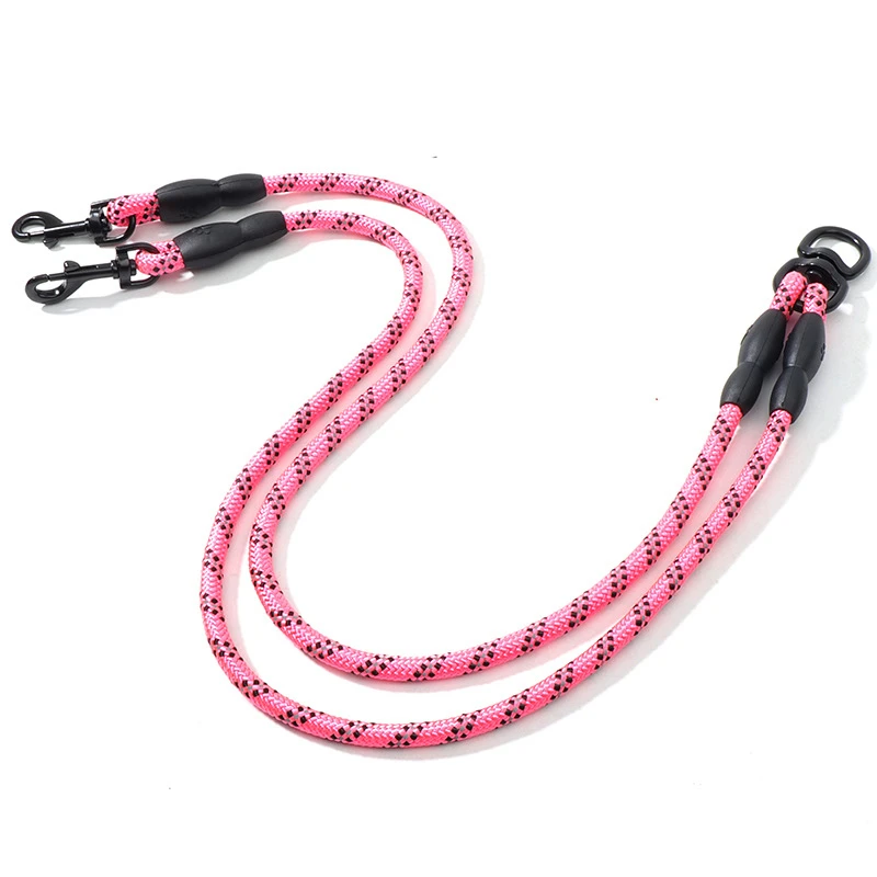 Benepaw Durable Double Dog Leash Coupler Reflective Strong Dual Pet Leash Lead 360° No Tangle For  Small Medium Large Dogs 