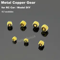 7T 8T 9T 10T 11T 12T 13T 16T Teeth 0.5 Modulus  Copper Gear For Spindle transmission gear Fit 1mm 1.5mm 2mm 2.3mm Shaft