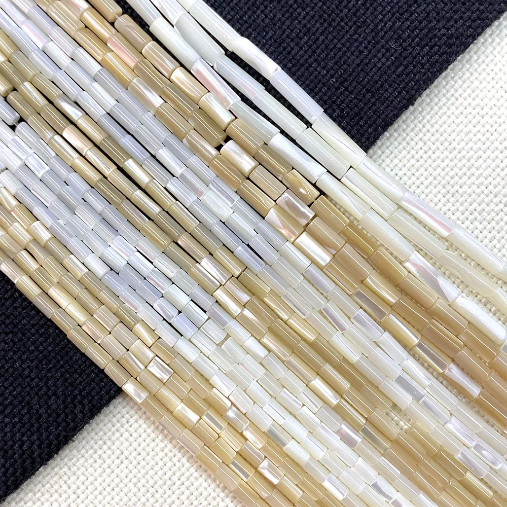 Natural Horseshoe Shell Tube Beads 3x7mm Mother-of-pearl Long for Jewelry Making DIY Necklace Bracelet Accessories | Украшения и