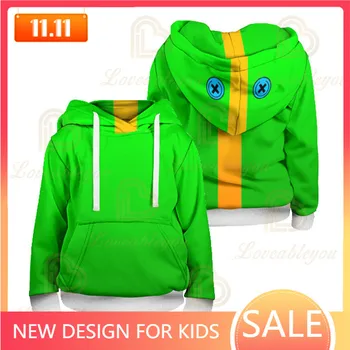 

Crow Leon Kids Hoodies Leon Shooting Game 3D Hoodie Sweatshirt Boys Girls Harajuku Cartoon Star Jacket Tops Teen Clothes