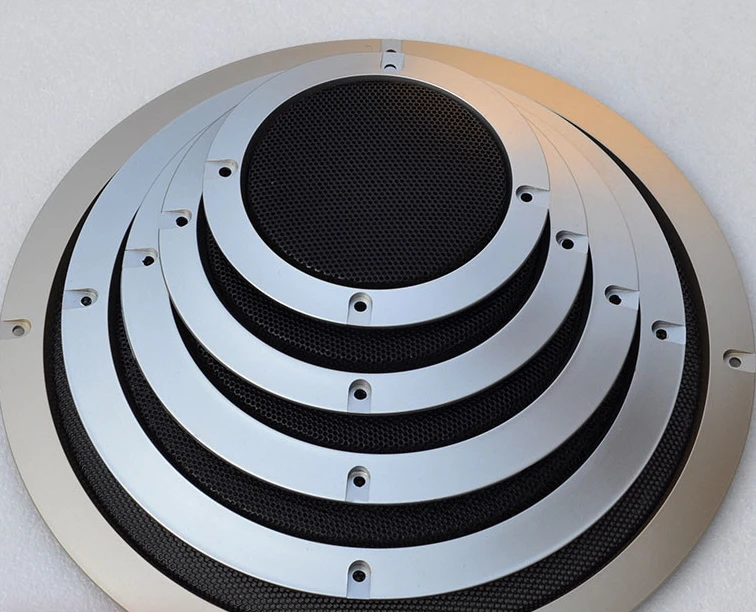 1ps 6 3 4 5 6 5 8 10 Inch Silver Speaker Grille Subwoofer Decorative 1ps 6 3 4 5 6 5 8 10 Inch Silver Speaker Grille Subwoofer Decorative