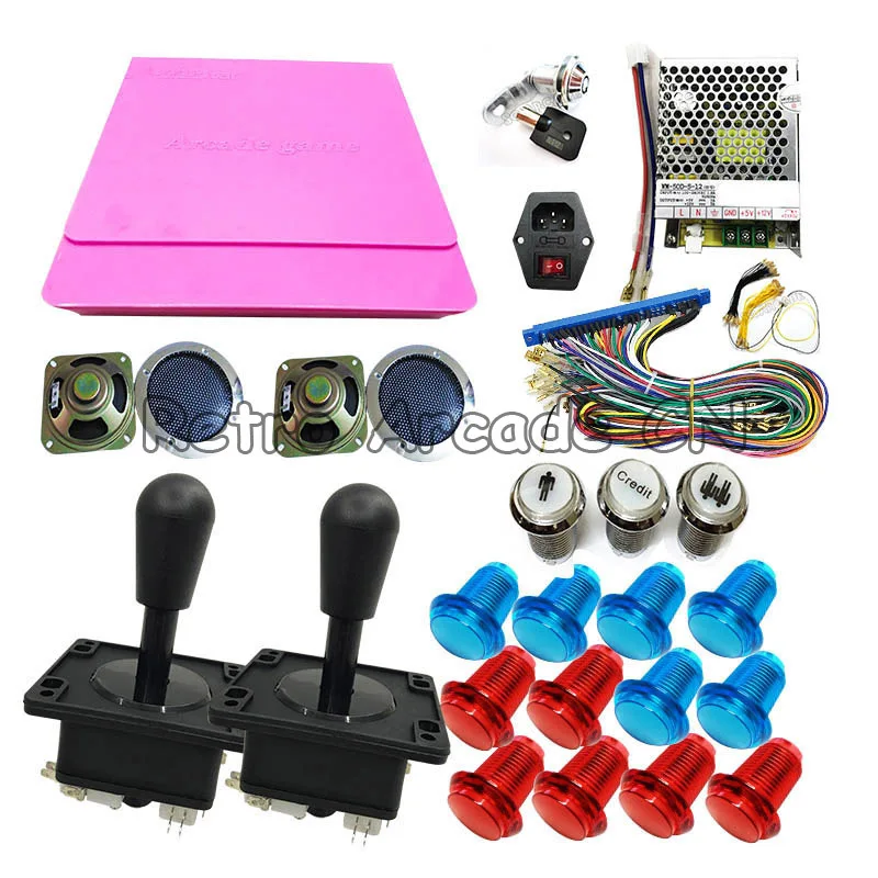 US $128.63 1299 in 1 Jamma HDMIVGA Output with power supply joystick LED buttons bundles kit accessories For Arcade cabinet game machines